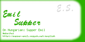 emil supper business card